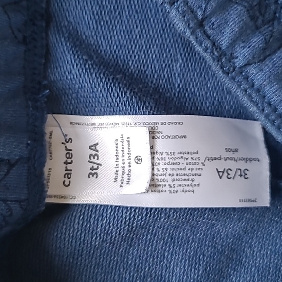 Carters Blue & Orange Dinosaur Crewneck Fleece and Cuffed Pant Set - Size 3t - Picture 7 of 9